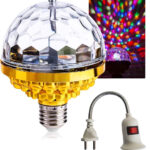 Colorful Disco Rotating Magic Ball Led Light Bulb With Sockets Pertaining To Type Of Bulb In Many Christmas Lights Crossword Clue