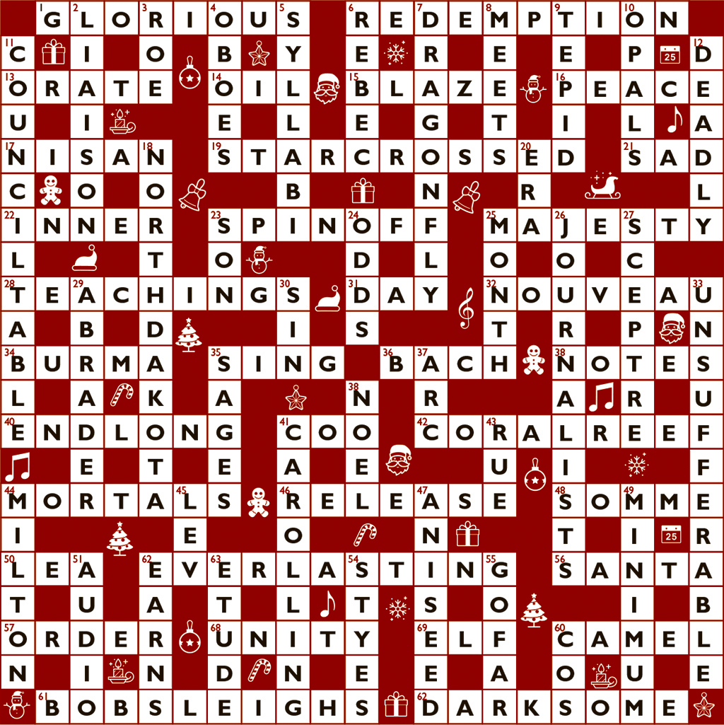 crossword no 1649 regarding christmas nyt crossword Crossword No. 1649 regarding Christmas Nyt Crossword