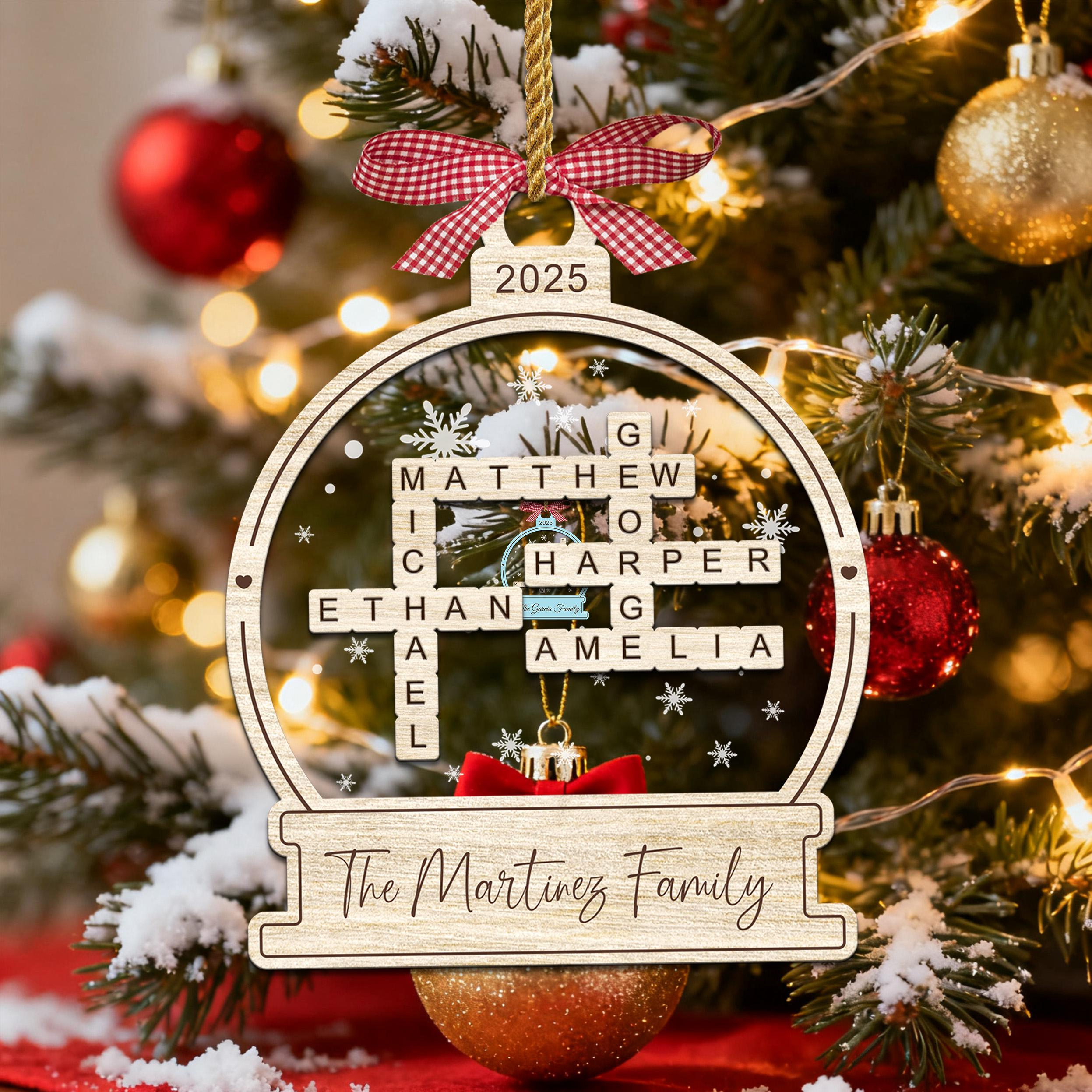 Crossword Ornament Family - Etsy Uk throughout Like Many Christmas Ornaments Crossword