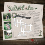 Crossword Puzzle Christmas Card   Etsy Intended For Online Christmas Greeting Crossword