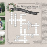 Crossword Puzzle Christmas Card   Etsy With Online Christmas Greeting Crossword