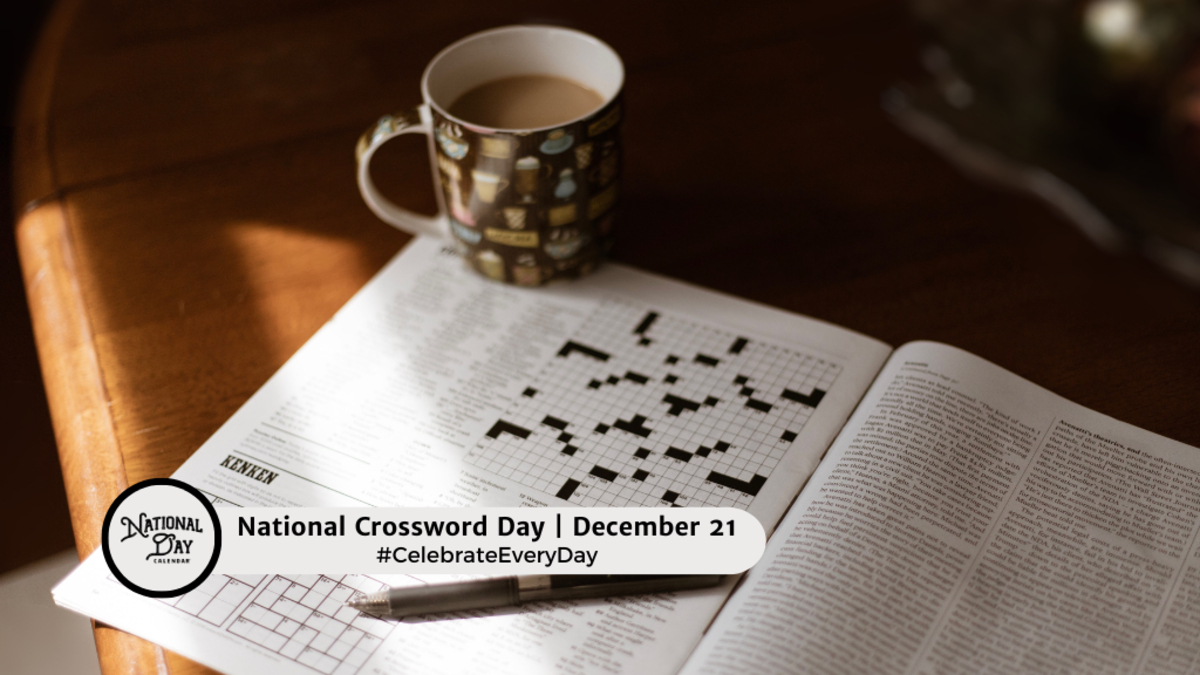 Crossword Puzzle Day - December 21 - National Day Calendar inside Like Christmas Merchandise In October Crossword