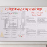 Custom Christmas Crossword Puzzle: Giant Family Game (Digital For Storage Area For Christmas Toys Crossword