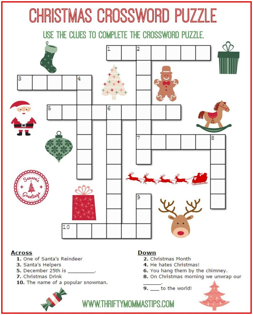 Discover 11 Christmas Crossword Puzzles And Christmas Crossword inside Christmas Worksheets Crossword Puzzle