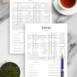 Download Printable Festivals Crossword Puzzle Pdf   Celebrate In Blank Log Christmas Dessert Crossword