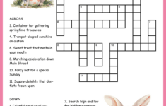 Easter Crossword Puzzle inside Follower of Christmas or Easter Crossword