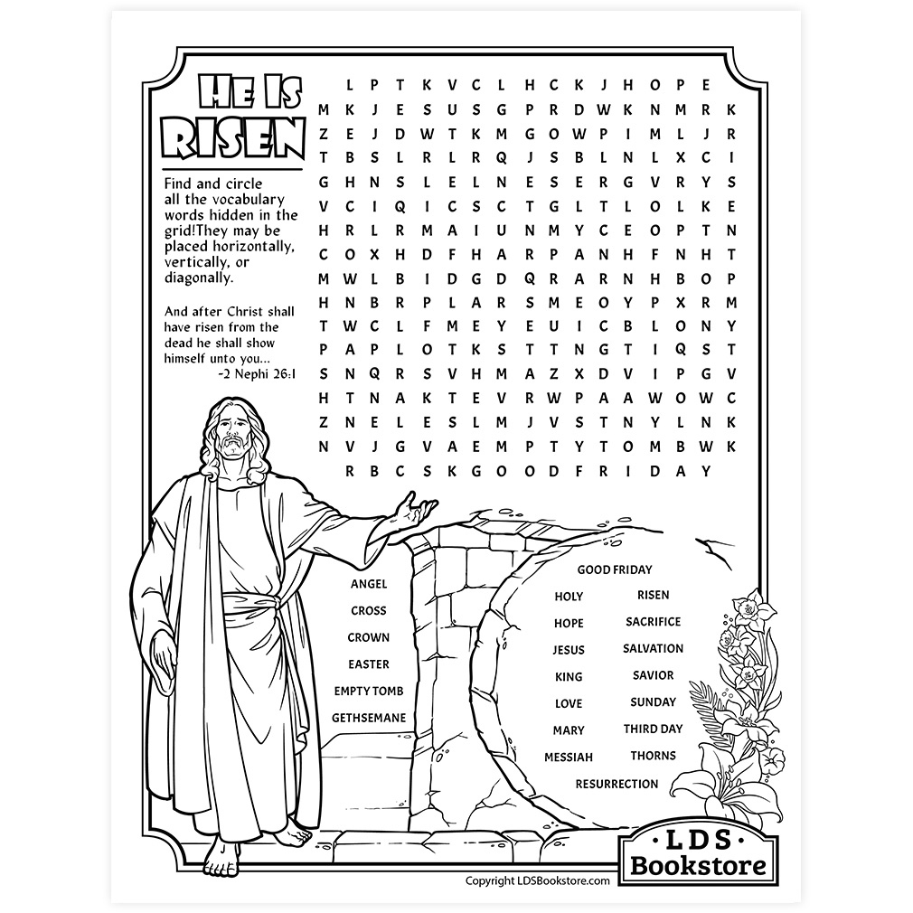Easter Crosswords Activity Page - Printable inside Follower Of Christmas Or Easter Crossword