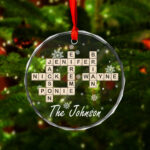 Family Crossword Christmas Ornament, Scrabble Personalized For Shapes Of Many Christmas Ornaments Crossword Clue