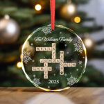 Family Crossword   Etsy With Regard To Decorative Spheres Christmas Crossword