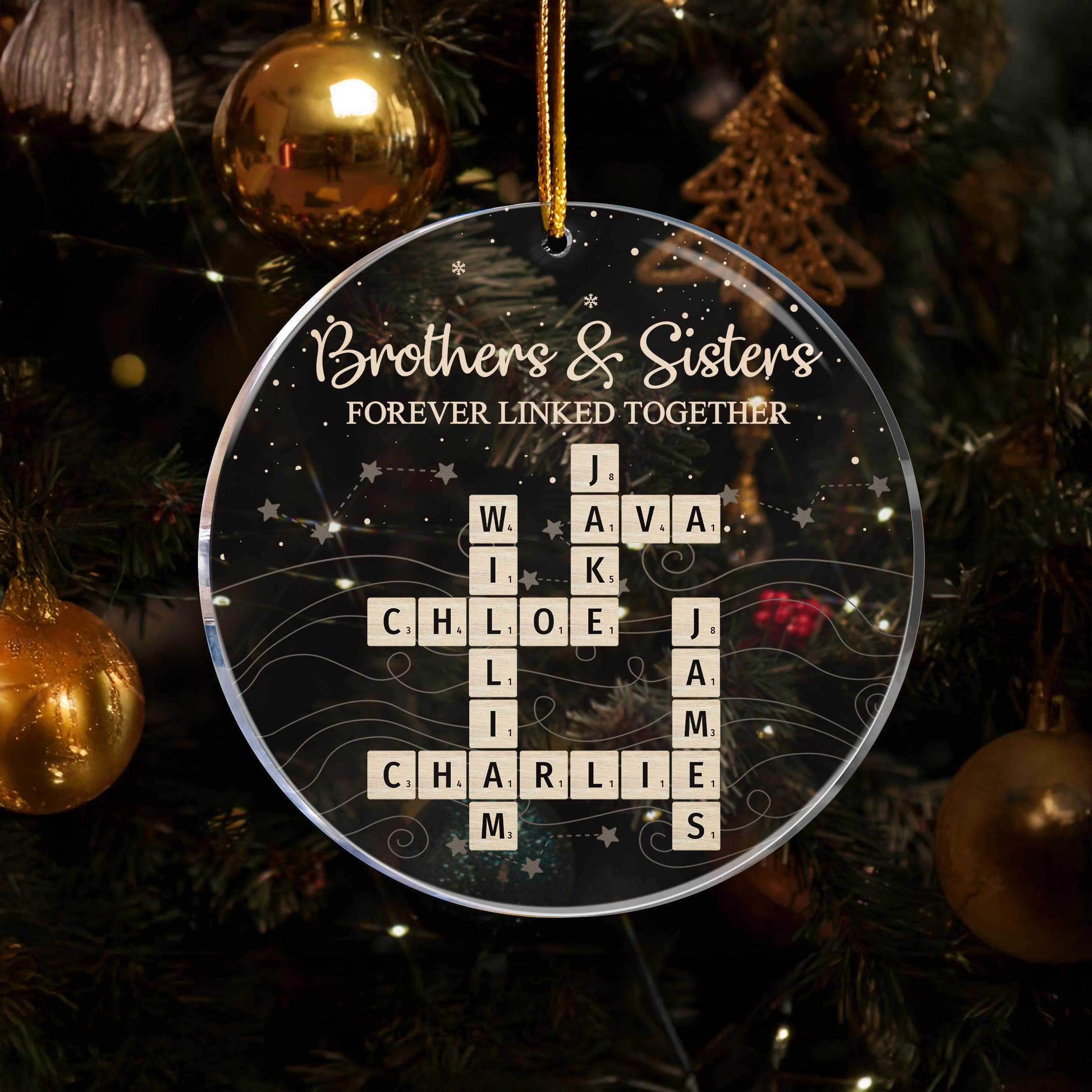 Family Crossword Ornament - Etsy throughout Like Many Christmas Ornaments Crossword