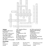 Folk Music Crossword   Wordmint Within Christmas Song Line From An Artist Crossword