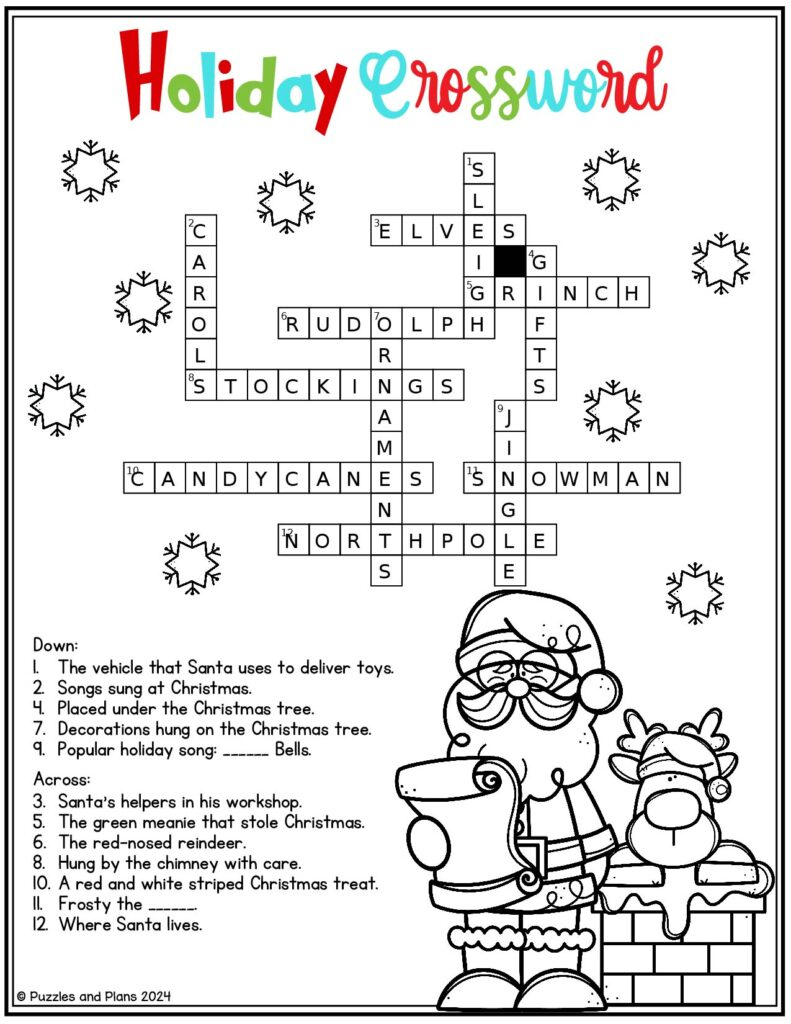 free holiday crossword printable to print puzzlesandplans inside free christmas season crossword Free Holiday Crossword Printable To Print - Puzzlesandplans inside Free Christmas Season Crossword