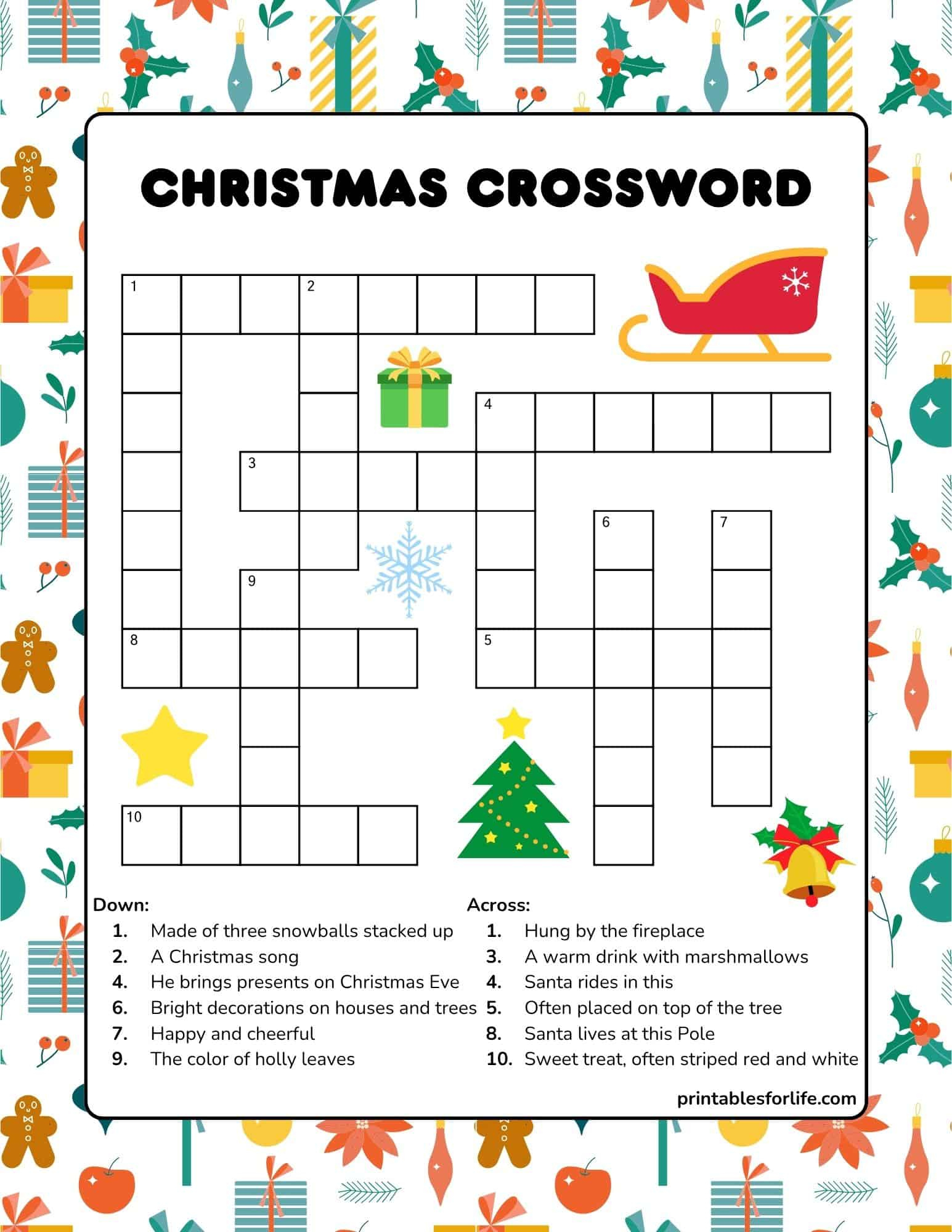 free printable christmas crossword puzzle for kids in christmas crossword puzzle games Free Printable Christmas Crossword Puzzle For Kids in Christmas Crossword Puzzle Games