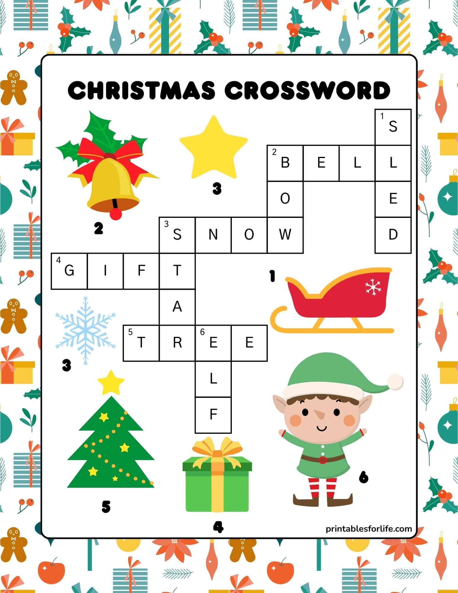 free printable christmas crossword puzzle for kids inside sticker on a christmas present crossword clue Free Printable Christmas Crossword Puzzle For Kids inside Sticker On A Christmas Present Crossword Clue