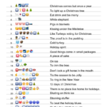 Free Printable Christmas Idioms Emoji Quiz With Answer Key With Christmas Idioms Crossword Puzzle