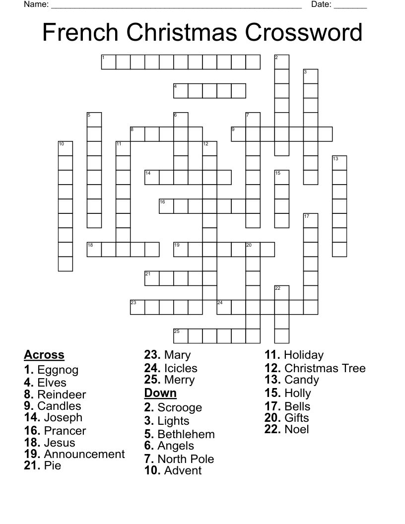 french christmas crossword wordmint within christmas in french crossword clue French Christmas Crossword - Wordmint within Christmas In French Crossword Clue