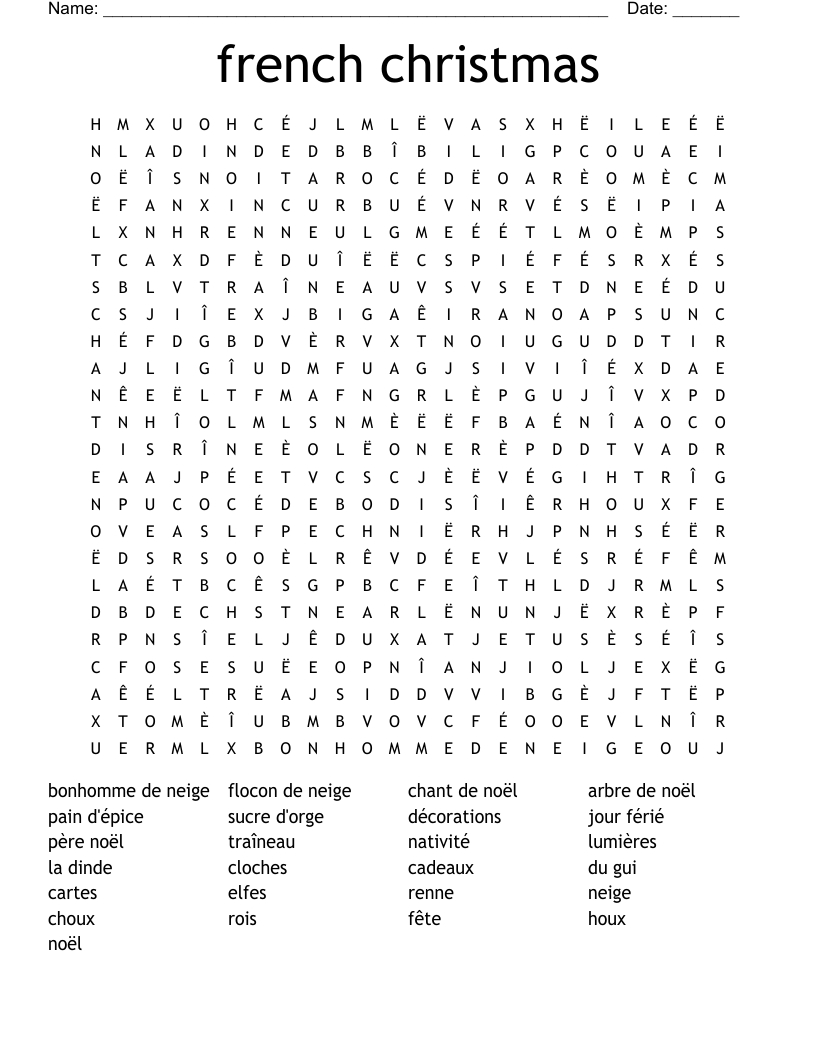 french christmas word search wordmint regarding christmas in france crossword French Christmas Word Search - Wordmint regarding Christmas In France Crossword