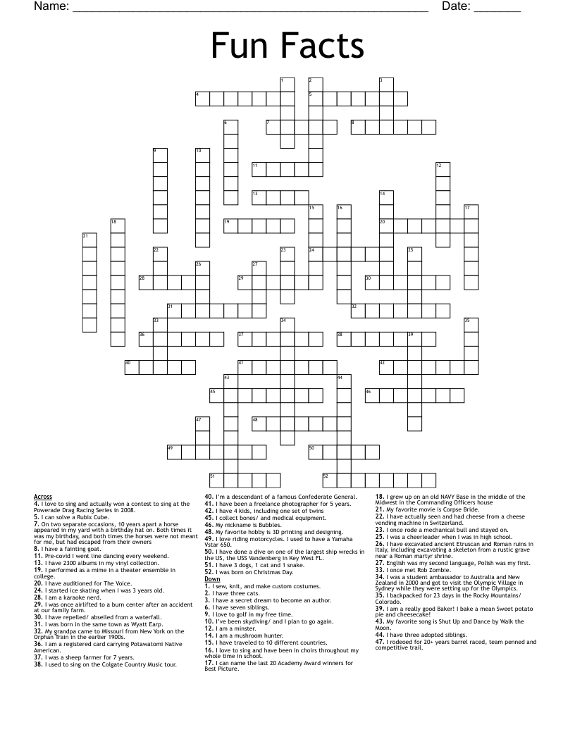 fun facts crossword wordmint with ensemble christmas movie crossword Fun Facts Crossword - Wordmint with Ensemble Christmas Movie Crossword