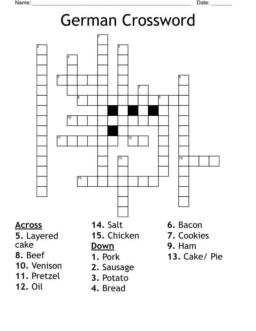 german crossword wordmint throughout german christmas bread crossword clue German Crossword - Wordmint throughout German Christmas Bread Crossword Clue