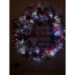 Handmade Christmas Gnome For The Holidays Ribbon Door Wreath 26 With Christmas Wreath Material Daily Themed Crossword