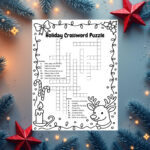 Holiday Crossword Puzzle   Etsy Australia In Christmas Trio Crossword Clue