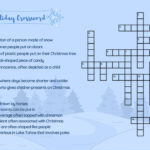 Holiday Crossword Puzzle – Sword & Shield Regarding What People Put On Their Christmas Tree Crossword