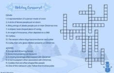 Holiday Crossword Puzzle – Sword & Shield regarding What People Put on Their Christmas Tree Crossword