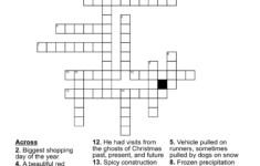 Holiday Crossword - Wordmint inside A Beautiful Red Flower Christmas Crossword