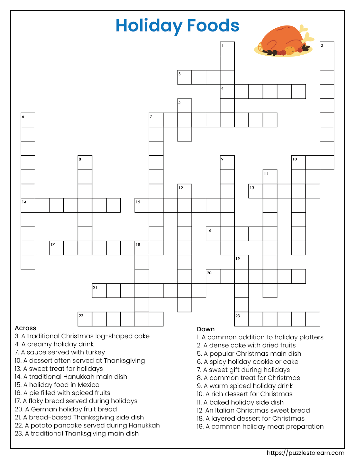 holiday foods crossword within christmas baked treat crossword Holiday Foods Crossword within Christmas Baked Treat Crossword