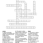 Holiday Plants And Flowers Crossword   Wordmint With Regard To Popular Christmas House Plant Crossword