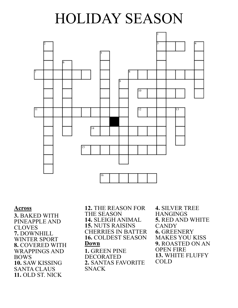 holiday season crossword wordmint pertaining to christmas season crossword clue Holiday Season Crossword - Wordmint pertaining to Christmas Season Crossword Clue
