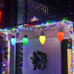 Indoor & Outdoor Set Of 4 Battery Powered Large Cone Bauble Bulb Inside Bulbs In Many Christmas Lights Crossword