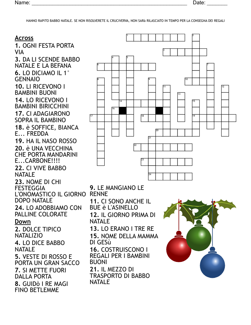 indovinelli natalizi crossword wordmint with regard to italian name for christmas crossword Indovinelli Natalizi Crossword - Wordmint with regard to Italian Name For Christmas Crossword