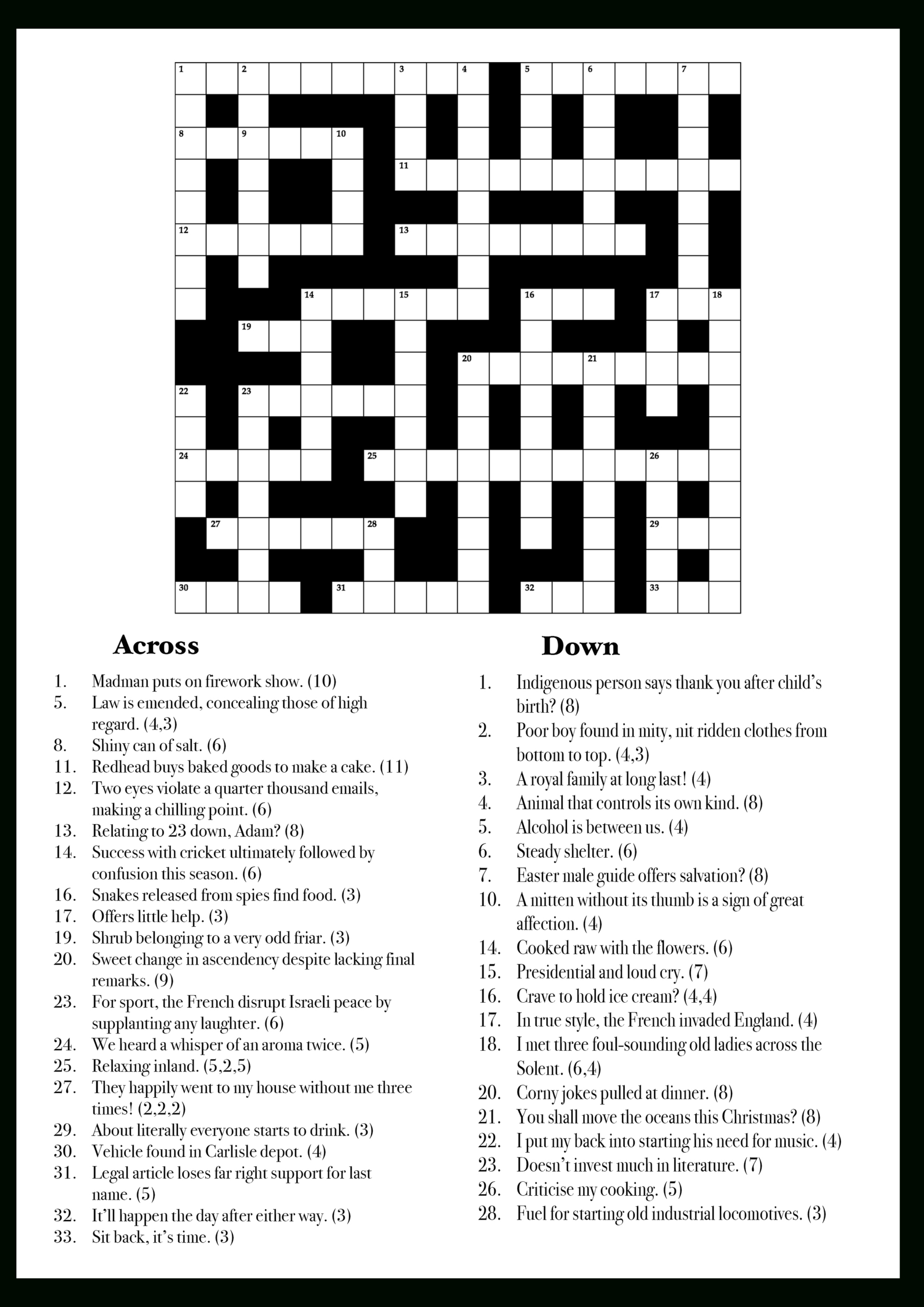 ive made a christmas cryptic crossword for my grandad thought i for christmas cryptic crossword clues scaled I'Ve Made A Christmas Cryptic Crossword For My Grandad. Thought I for Christmas Cryptic Crossword Clues