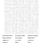 Johann Sebastian Bach Word Search   Wordmint Intended For Bach Wrote One For Christmas Crossword