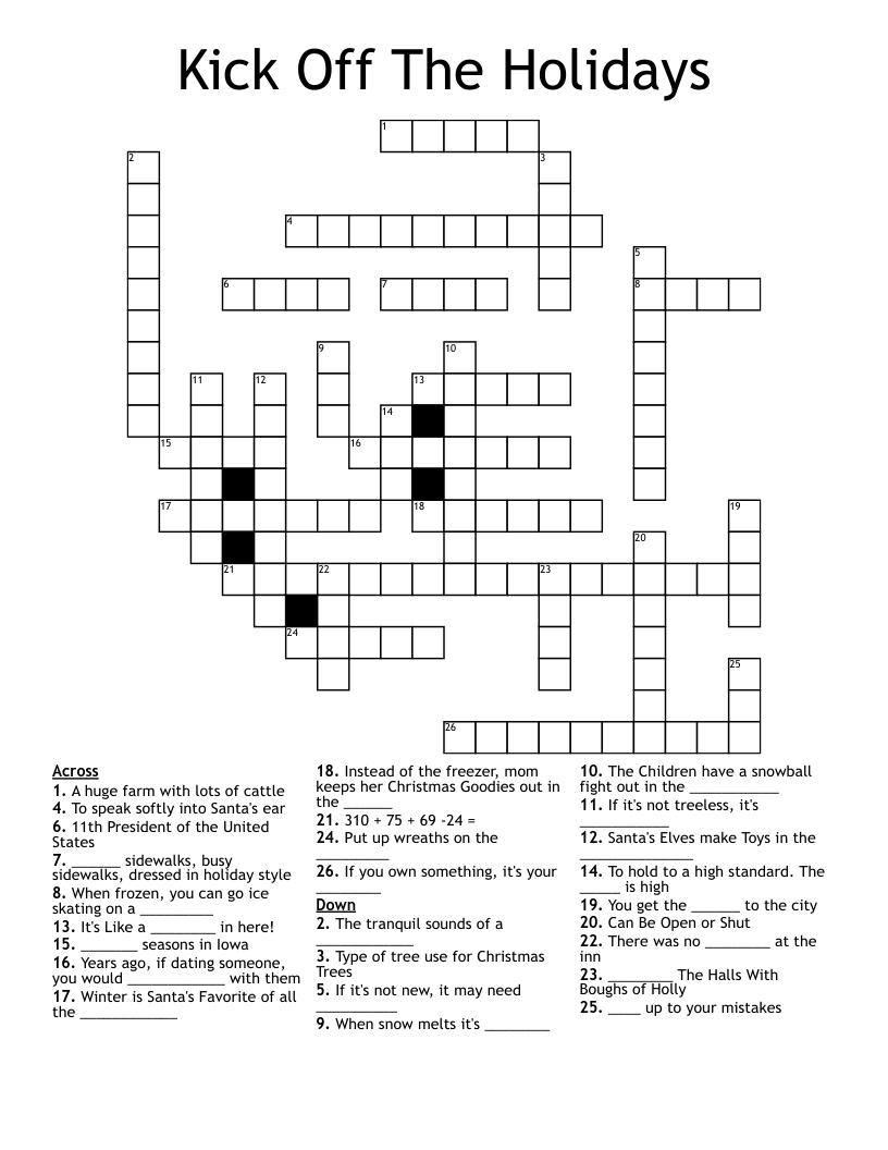 kick off the holidays crossword wordmint intended for the holiday zone merry christmas crossword puzzle 1 Kick Off The Holidays Crossword - Wordmint intended for The Holiday Zone Merry Christmas Crossword Puzzle