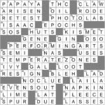 La Times Crossword 22 Dec 23, Friday   Laxcrossword For One Of A Christmas Trio Crossword