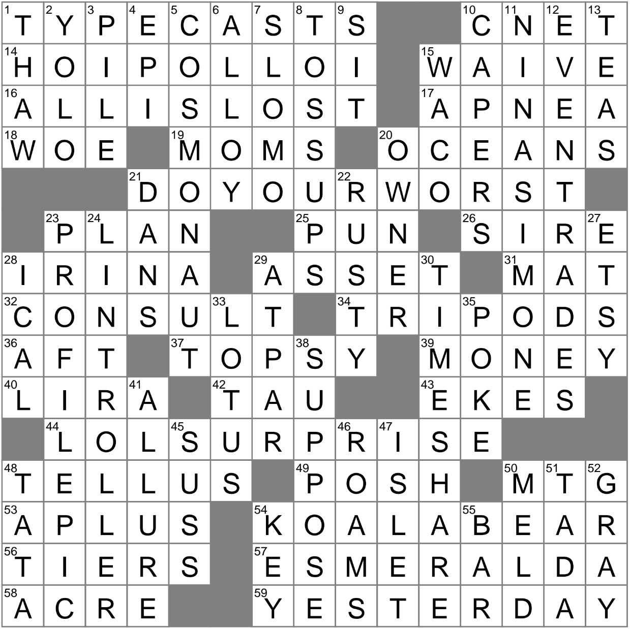 La Times Crossword 24 Dec 22, Saturday - Laxcrossword throughout Twelve Days of Christmas Musicians Crossword Clue