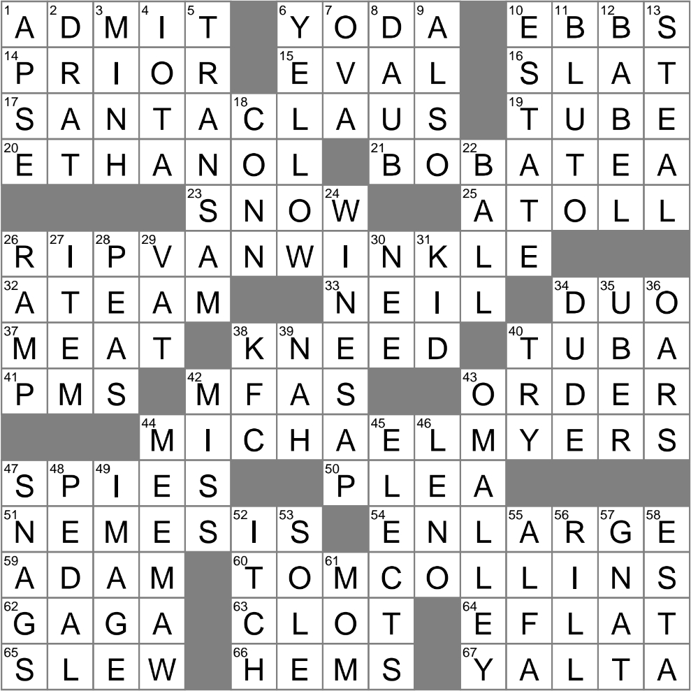 La Times Crossword 25 Jul 24, Thursday - Laxcrossword for English Pop Duo Last Christmas Crossword Clue