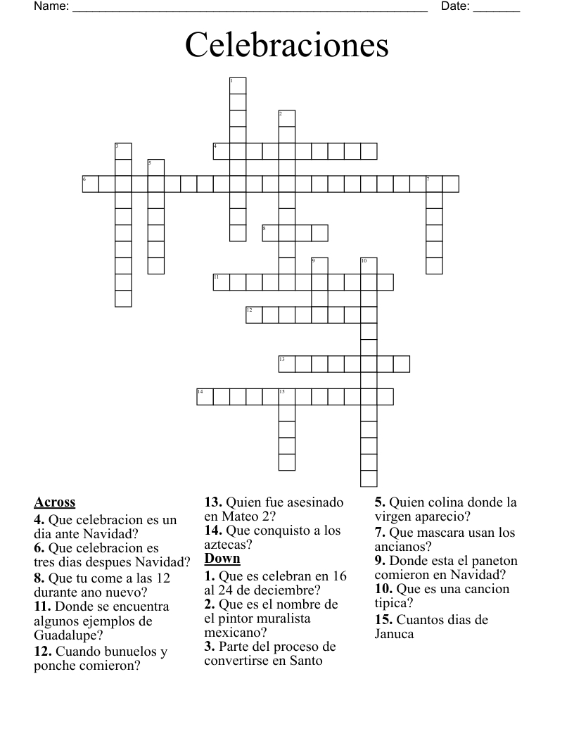 Las Posadas Word Search - Wordmint inside Posadas Christmas Tradition Crossword