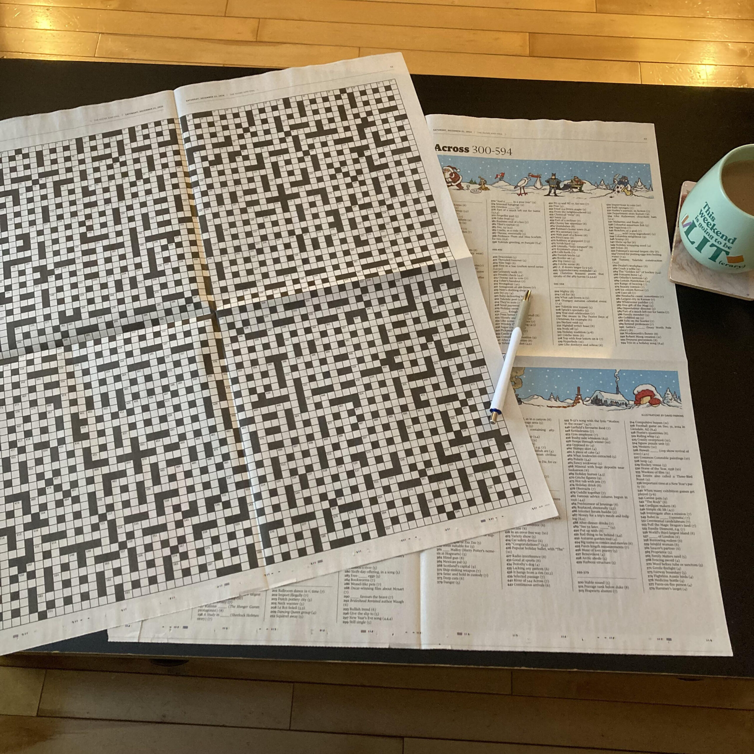 My Christmas Eve Tradition: The Giant Holiday Crossword From The throughout Christmas Tradition Nyt Crossword