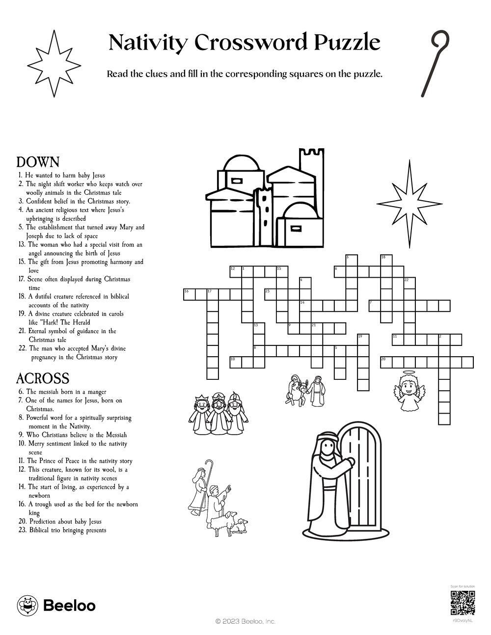 nativity crossword puzzle beeloo printable crafts and activities inside traditional christmas sentiment crossword Nativity Crossword Puzzle • Beeloo Printable Crafts And Activities inside Traditional Christmas Sentiment Crossword