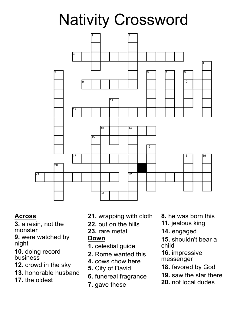 nativity crossword wordmint regarding christmas in rome crossword Nativity Crossword - Wordmint regarding Christmas in Rome Crossword
