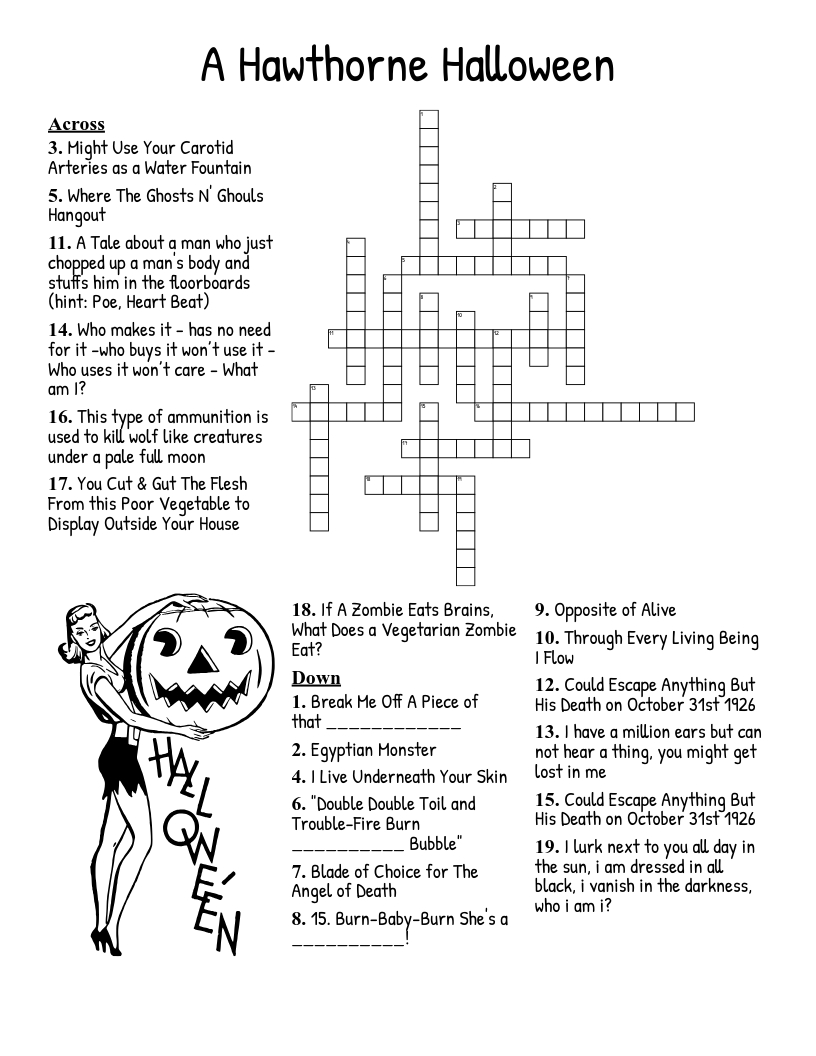 Nightmare Before Christmas Crossword - Wordmint in Halloween Town Leader In The Nightmare Before Christmas Crossword