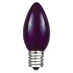 Novelty Lights 25 Pack C7 Outdoor Christmas Replacement Bulbs, Red With Type Of Bulb In Christmas Lights Crossword