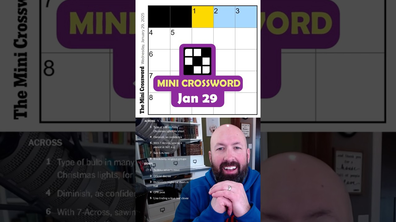 nyt mini crossword jan 29 youtube regarding type of bulb in christmas lights nyt crossword Nyt Mini Crossword - Jan 29 - Youtube regarding Type of Bulb in Christmas Lights Nyt Crossword
