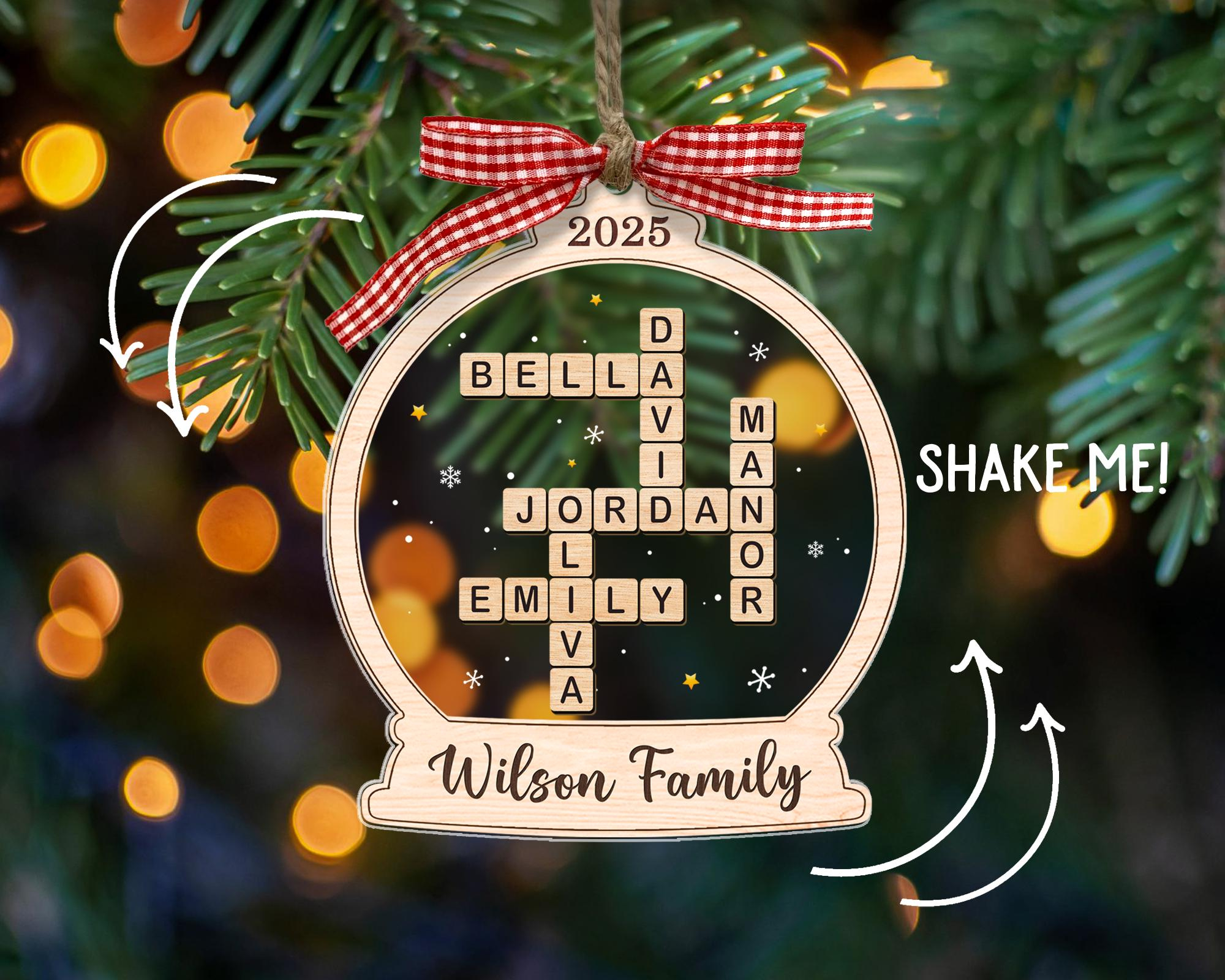 personalized christmas ornament custom family christmas ornament inside christmas tree glitter crossword clue Personalized Christmas Ornament, Custom Family Christmas Ornament inside Christmas Tree Glitter Crossword Clue