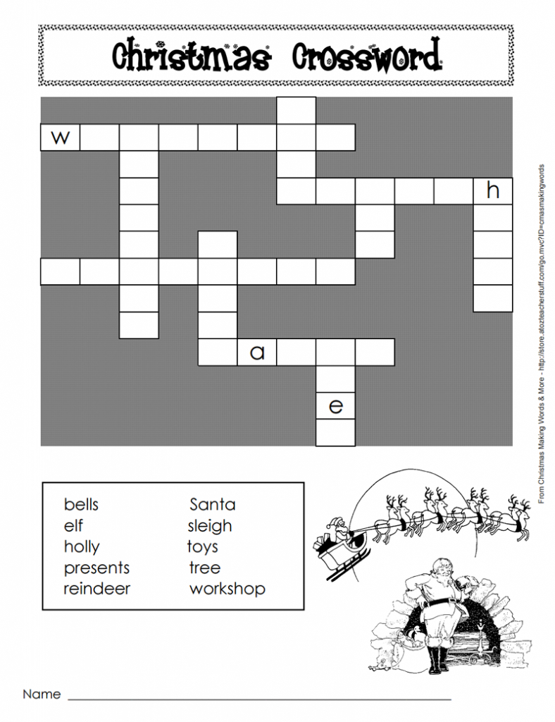 printable christmas crossword puzzle a to z teacher stuff for christmas crossword with word bank Printable Christmas Crossword Puzzle - A To Z Teacher Stuff for Christmas Crossword With Word Bank