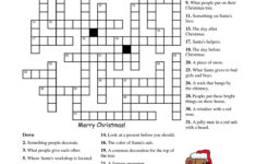 Printable Christmas Crossword Puzzle For Adults – Worksheets Library in Free Printable Christmas Crosswords For Adults