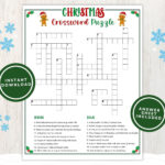Printable Christmas Crossword Puzzle For Kids And Adults, Fun Intended For Christmas Crossword Puzzle Kids